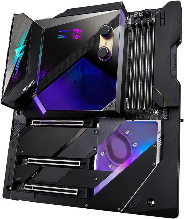 Alt view image 2 of 7 - GIGABYTE Z590 AORUS XTREME WATERFORCE (Z590 AORUS XTREME WB) LGA 1200 Intel Z590 Extended ATX Motherboard with Triple M.2, PCIe 4.0, USB 3.2 Gen2X2 Type-C, Intel WIFI 6E, 2.5GbE LAN, AQUANTIA 10GbE BASE-T LAN