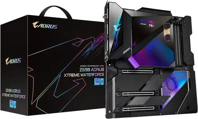 Alt view image 7 of 7 - GIGABYTE Z590 AORUS XTREME WATERFORCE (Z590 AORUS XTREME WB) LGA 1200 Intel Z590 Extended ATX Motherboard with Triple M.2, PCIe 4.0, USB 3.2 Gen2X2 Type-C, Intel WIFI 6E, 2.5GbE LAN, AQUANTIA 10GbE BASE-T LAN