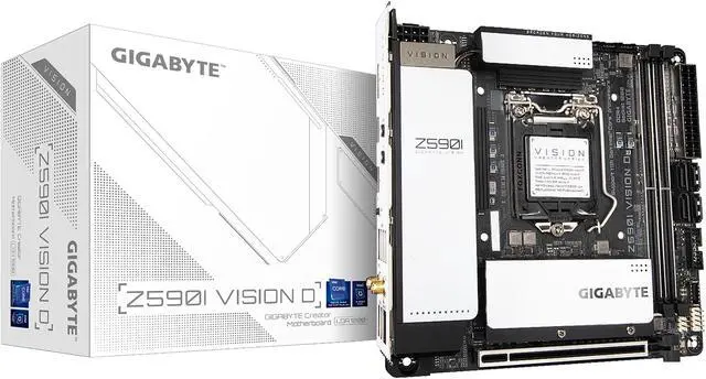 Alt view image 6 of 7 - GIGABYTE Z590I VISION D LGA 1200 Intel Z590 Mini ITX Intel Motherboard