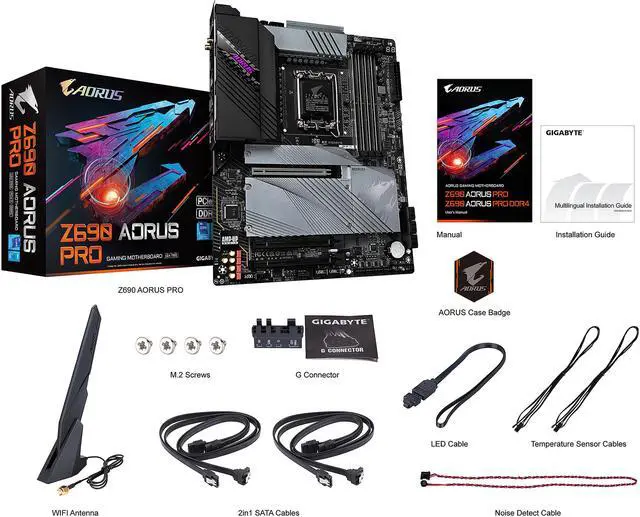 Alt view image 6 of 8 - GIGABYTE Z690 AORUS PRO LGA 1700 Intel Z690 ATX Motherboard with DDR5, Quad M.2, PCIe 5.0, USB 3.2 Gen2X2 Type-C, WiFi 6, 2.5GbE LAN