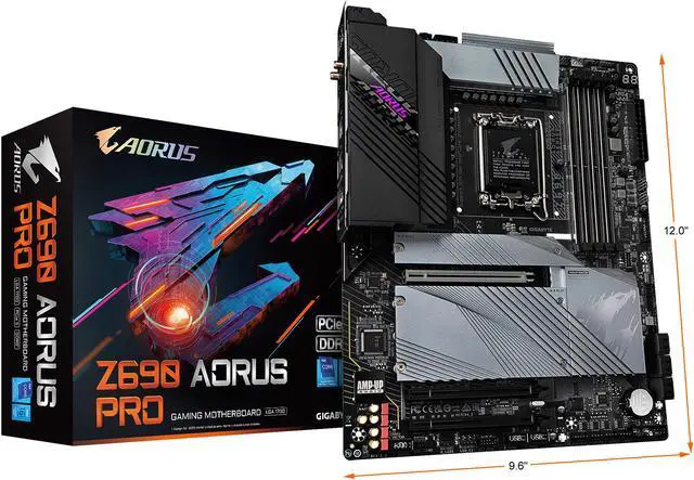Alt view image 8 of 8 - GIGABYTE Z690 AORUS PRO LGA 1700 Intel Z690 ATX Motherboard with DDR5, Quad M.2, PCIe 5.0, USB 3.2 Gen2X2 Type-C, WiFi 6, 2.5GbE LAN