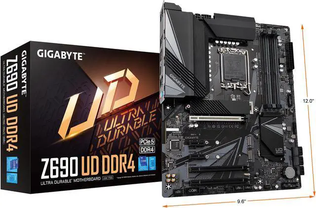 Alt view image 7 of 7 - GIGABYTE Z690 UD DDR4 LGA 1700 Intel Z690 ATX Motherboard with DDR4, Triple M.2, PCIe 5.0, USB 3.2 Gen2X2 Type-C, 2.5GbE LAN