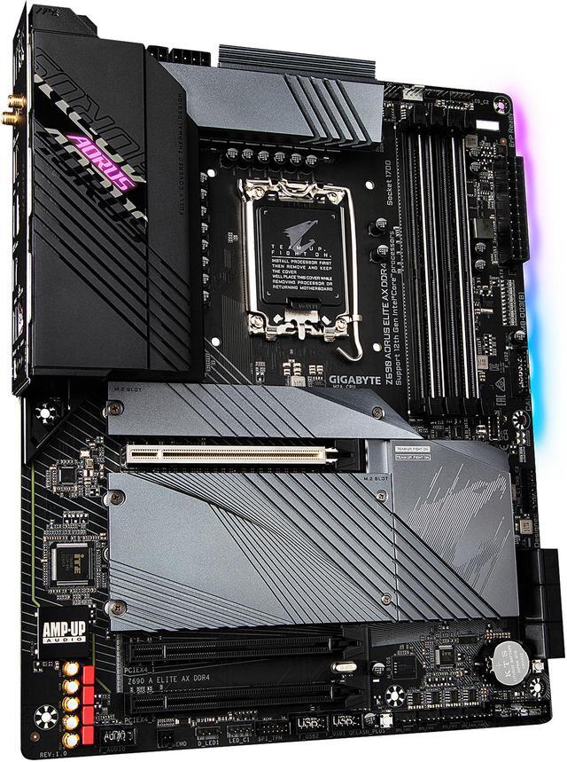 Alt view image 4 of 8 - GIGABYTE Z690 AORUS ELITE AX DDR4 LGA 1700 Intel Z690 ATX Motherboard with DDR4, Quad M.2, PCIe 5.0, USB 3.2 Gen2X2 Type-C, WiFi 6, 2.5GbE LAN