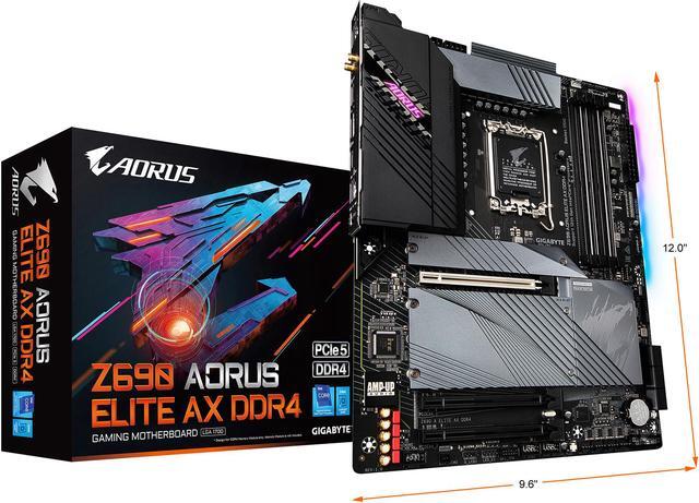 Alt view image 8 of 8 - GIGABYTE Z690 AORUS ELITE AX DDR4 LGA 1700 Intel Z690 ATX Motherboard with DDR4, Quad M.2, PCIe 5.0, USB 3.2 Gen2X2 Type-C, WiFi 6, 2.5GbE LAN