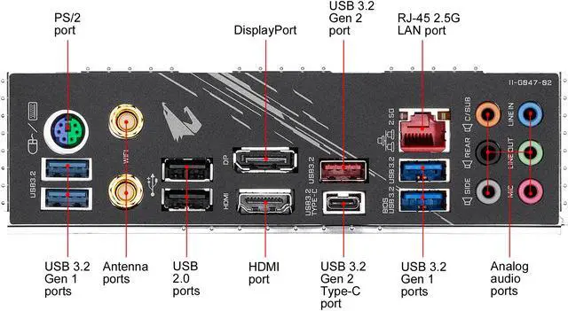 Alt view image 6 of 6 - GIGABYTE B460 AORUS PRO AC LGA 1200 Intel B460 ATX Intel Motherboard