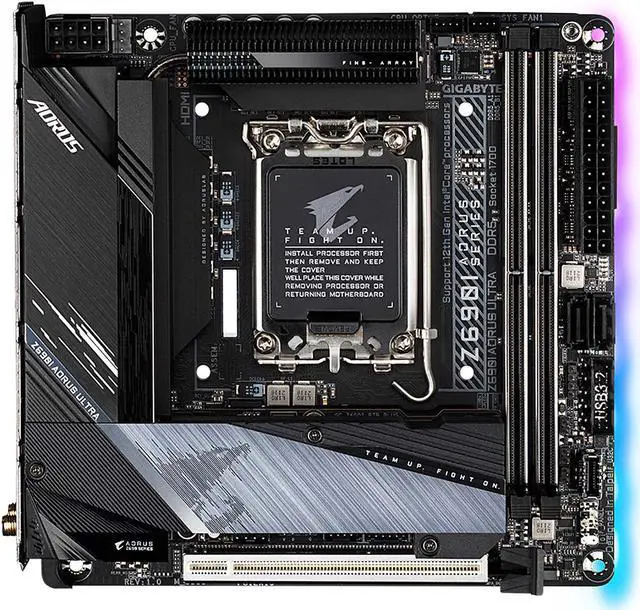 Alt view image 3 of 8 - GIGABYTE Z690I AORUS ULTRA LGA 1700 Intel Z690 Mini-ITX Motherboard with DDR5, Dual M.2, PCIe 5.0, USB 3.2 Gen 2X2 Type-C, Intel WiFi 6, Intel 2.5 GbE LAN