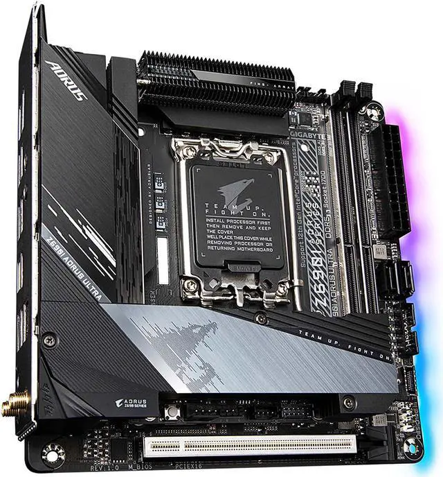 Alt view image 5 of 8 - GIGABYTE Z690I AORUS ULTRA LGA 1700 Intel Z690 Mini-ITX Motherboard with DDR5, Dual M.2, PCIe 5.0, USB 3.2 Gen 2X2 Type-C, Intel WiFi 6, Intel 2.5 GbE LAN