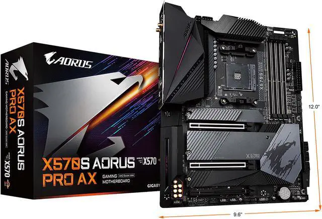 Alt view image 7 of 7 - GIGABYTE X570S AORUS PRO AX (rev. 1.1) AMD Ryzen 3000 PCIe 4.0 SATA 6Gb/s USB 3.2 AMD X570S ATX Motherboard
