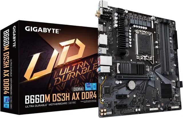 Alt view image 6 of 6 - GIGABYTE B660M DS3H AX DDR4 B660 Intel LGA 1700 M-ATX Motherboard with DDR4, Dual M.2, PCIe 4.0, USB 3.2 Gen2 Type-C, 2.5GbE LAN