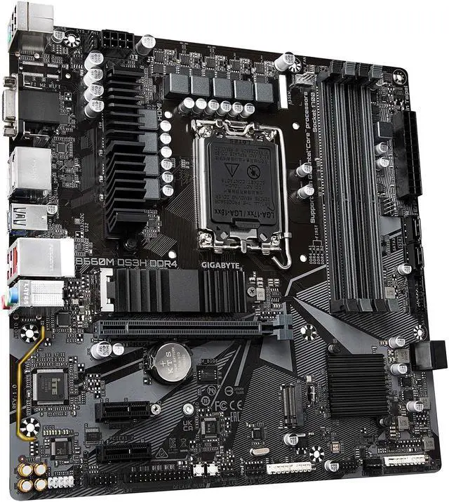 Alt view image 3 of 6 - GIGABYTE B660M DS3H DDR4 B660 Intel LGA 1700 M-ATX Motherboard with DDR4, Dual M.2, PCIe 4.0, USB 3.2 Gen2 Type-C, 2.5GbE LAN