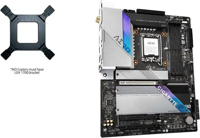 Alt view image 6 of 8 - GIGABYTE Z690 AERO G LGA 1700 Intel Z690 ATX Motherboard with DDR5, Quad M.2, PCIe 5.0, USB 3.2 Gen2X2 Type-C, WiFi 6, Intel 2.5 GbE LAN