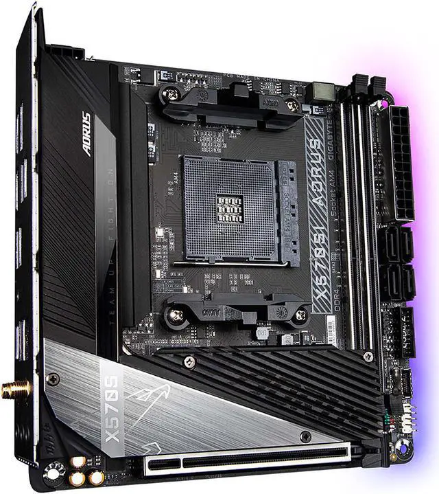 Alt view image 4 of 7 - GIGABYTE X570SI AORUS PRO AX AMD Ryzen 3000 PCIe 4.0 SATA 6Gb/s USB 3.2 AMD X570S Mini-ITX Motherboard