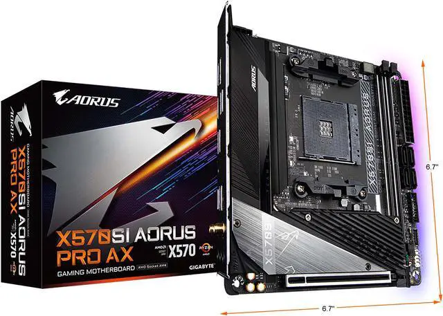 Alt view image 7 of 7 - GIGABYTE X570SI AORUS PRO AX AMD Ryzen 3000 PCIe 4.0 SATA 6Gb/s USB 3.2 AMD X570S Mini-ITX Motherboard