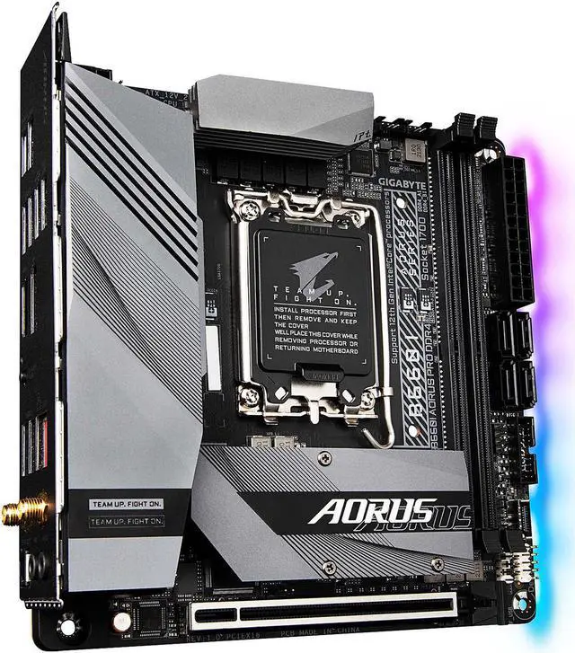 Alt view image 4 of 8 - GIGABYTE B660I AORUS PRO DDR4 B660 Intel LGA 1700 Mini-ITX Motherboard with DDR4, Single M.2, PCIe 4.0, USB 3.2 Gen2 Type-C, WIFI 6 802.11ax, Intel 2.5GbE LAN
