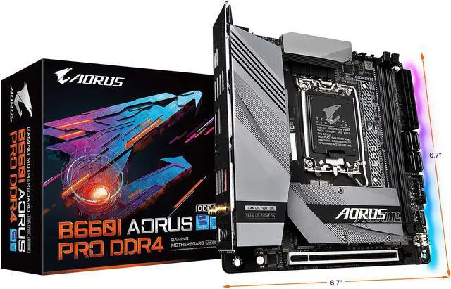 Alt view image 8 of 8 - GIGABYTE B660I AORUS PRO DDR4 B660 Intel LGA 1700 Mini-ITX Motherboard with DDR4, Single M.2, PCIe 4.0, USB 3.2 Gen2 Type-C, WIFI 6 802.11ax, Intel 2.5GbE LAN