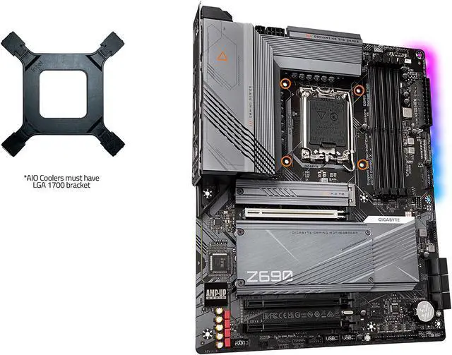 Alt view image 5 of 8 - GIGABYTE Z690 GAMING X LGA 1700 Intel Z690 ATX Motherboard with DDR5, Quad M.2, PCIe 5.0, USB 3.2 Gen2X2 Type-C, 2.5GbE LAN