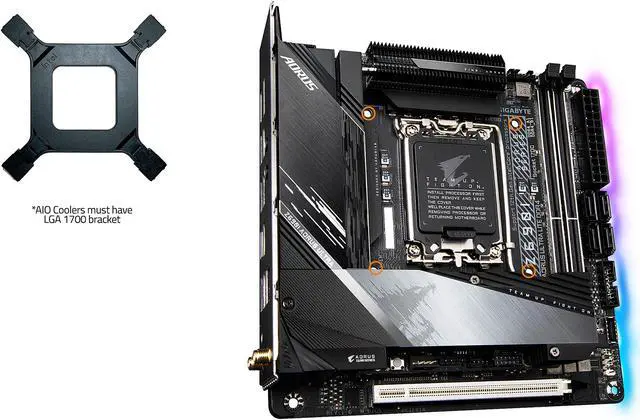 Alt view image 6 of 8 - GIGABYTE Z690I AORUS ULTRA LITE DDR4 (rev. 1.0) LGA 1700 Intel Z690 Mini ITX Intel Motherboard