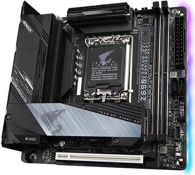 Alt view image 2 of 8 - GIGABYTE Z690I AORUS ULTRA LITE (rev. 1.0) LGA 1700 DDR5 Mini ITX Intel Motherboard