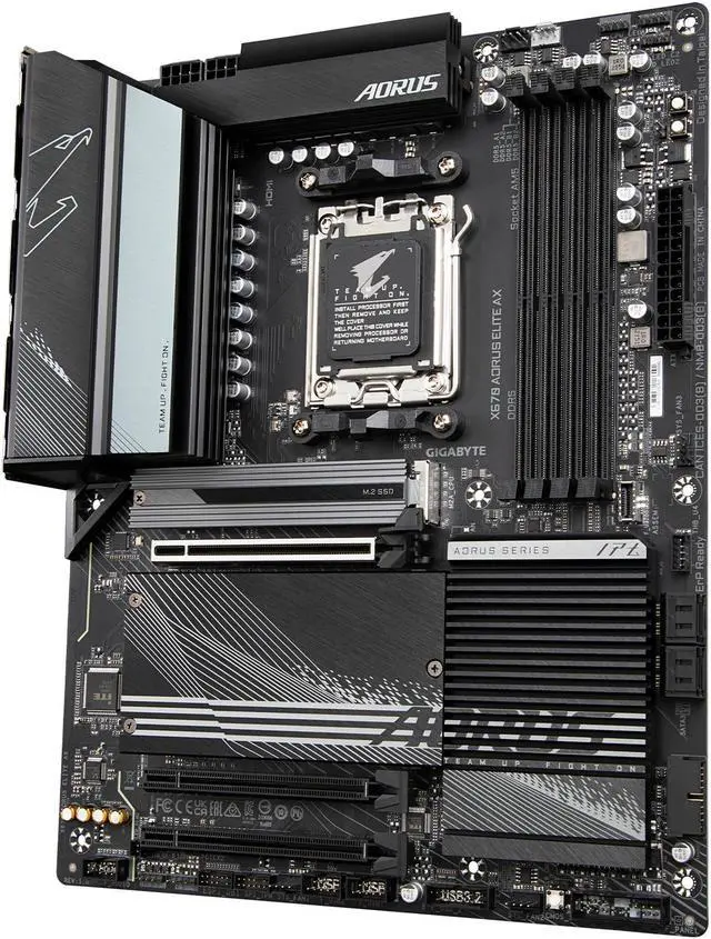 Alt view image 5 of 6 - GIGABYTE X670 AORUS ELITE AX AM5 LGA 1718 AMD X670 ATX Motherboard with 5-Year Warranty DDR5, Quad M.2, PCIe 5.0, USB 3.2 Gen2X2 Type-C, AMD WiFi 6E, 2.5GbE LAN, Q-Flash Plus, M.2 EZ-Latch