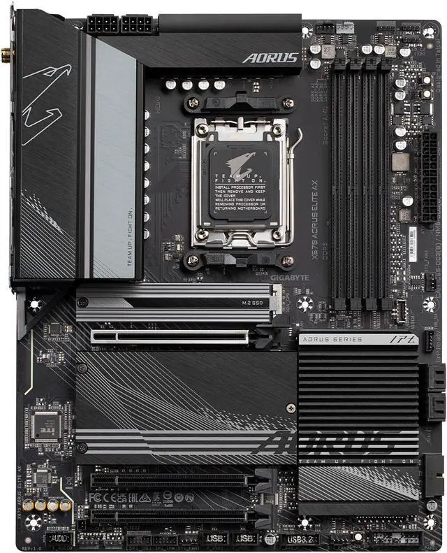 Alt view image 6 of 6 - GIGABYTE X670 AORUS ELITE AX AM5 LGA 1718 AMD X670 ATX Motherboard with 5-Year Warranty DDR5, Quad M.2, PCIe 5.0, USB 3.2 Gen2X2 Type-C, AMD WiFi 6E, 2.5GbE LAN, Q-Flash Plus, M.2 EZ-Latch
