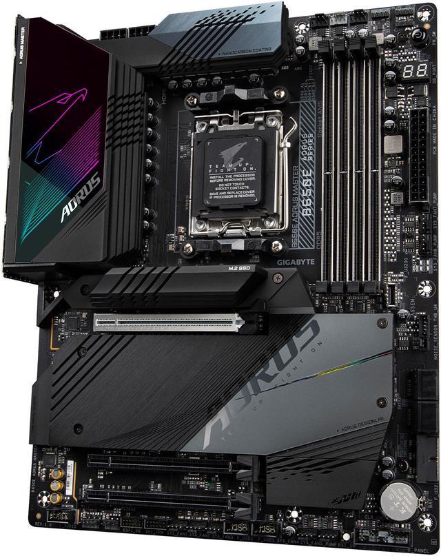 Alt view image 5 of 5 - GIGABYTE B650E AORUS MASTER AM5 LGA 1718 AMD B650 ATX Motherboard DDR5, Quad M.2, PCIe 5.0, USB 3.2 Gen2X2 Type-C, AMD WiFi 6E, Intel 2.5GbE LAN, Q-Flash Plus, EZ-Latch Plus