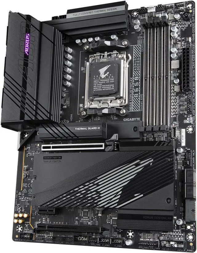 Alt view image 5 of 5 - GIGABYTE B650 AORUS PRO AX AM5 LGA 1718 AMD B650 ATX Motherboard, DDR5, USB 3.2 Gen2X2 Type-C, WiFi 6E, Intel 2.5GbE LAN, Q-Flash Plus, EZ-Latch