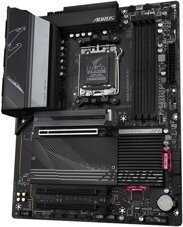 Alt view image 5 of 6 - GIGABYTE B650 AORUS ELITE AX AM5 LGA 1718 AMD B650 ATX Motherboard DDR5, M.2, PCIe 5.0, USB 3.2 Gen2X2 Type-C, WiFi 6E, 2.5GbE LAN, Q-Flash Plus, EZ-Latch
