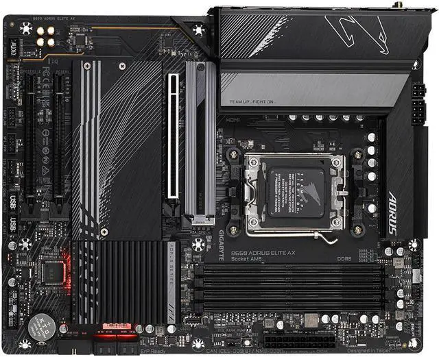 Alt view image 6 of 6 - GIGABYTE B650 AORUS ELITE AX AM5 LGA 1718 AMD B650 ATX Motherboard DDR5, M.2, PCIe 5.0, USB 3.2 Gen2X2 Type-C, WiFi 6E, 2.5GbE LAN, Q-Flash Plus, EZ-Latch