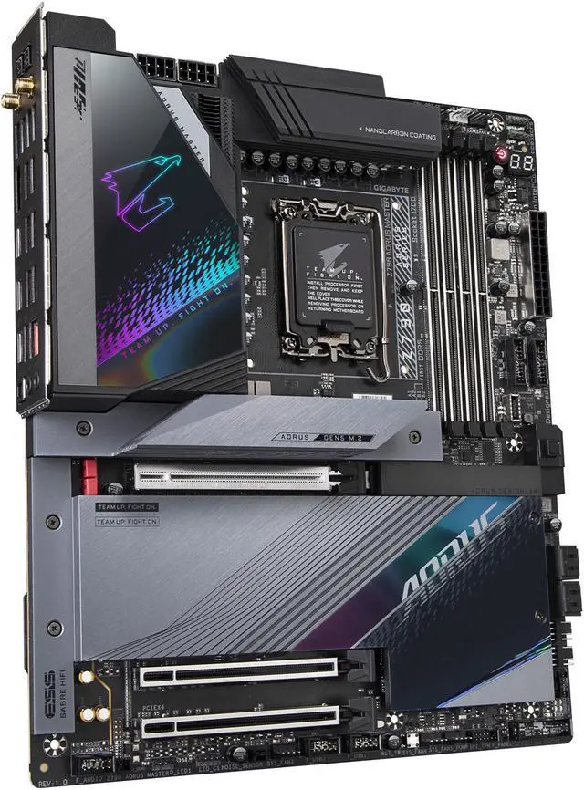 Alt view image 4 of 5 - GIGABYTE Z790 AORUS MASTER LGA 1700 Intel Z790 EATX Motherboard with DDR5, 5* M.2, PCIe 5.0, USB 3.2 Gen2X2 Type-C, Intel WiFi 6E, Marvell AQtion 10GbE LAN, Q-Flash Plus, EZ-Latch Plus