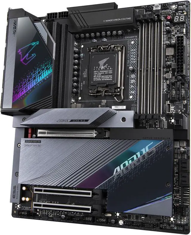 Alt view image 5 of 5 - GIGABYTE Z790 AORUS MASTER LGA 1700 Intel Z790 EATX Motherboard with DDR5, 5* M.2, PCIe 5.0, USB 3.2 Gen2X2 Type-C, Intel WiFi 6E, Marvell AQtion 10GbE LAN, Q-Flash Plus, EZ-Latch Plus