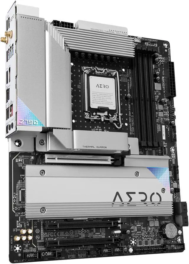 Alt view image 4 of 5 - GIGABYTE Z790 AERO G LGA 1700 Intel Z790 ATX Motherboard with DDR5, 5* 5.0 M.2, PCIe 5.0, USB 3.2 Gen2X2 Type-C, WiFi 6E, Intel 2.5GbE LAN