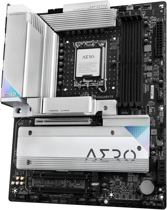 Alt view image 5 of 5 - GIGABYTE Z790 AERO G LGA 1700 Intel Z790 ATX Motherboard with DDR5, 5* 5.0 M.2, PCIe 5.0, USB 3.2 Gen2X2 Type-C, WiFi 6E, Intel 2.5GbE LAN