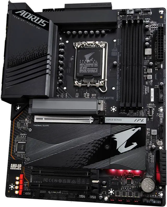 Alt view image 5 of 5 - GIGABYTE Z790 AORUS ELITE AX LGA 1700 Intel Z790 ATX Motherboard with DDR5, Quad M.2, PCIe 5.0, USB 3.2 Gen2X2 Type-C, Intel WiFi 6E, 2.5GbE LAN, Q-Flash Plus, PCIe EZ-Latch