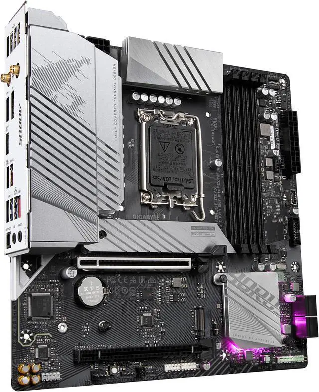 Alt view image 3 of 5 - GIGABYTE B760M AORUS ELITE AX LGA 1700 Intel B760 M-ATX Motherboard with DDR5, Dual M.2, PCIe 4.0, USB 3.2 Gen2X2 Type-C, Intel Wi-Fi 6E, 2.5GbE LAN, Q-Flash Plus, PCIe EZ-Latch