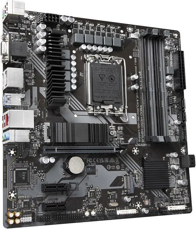 Alt view image 4 of 5 - GIGABYTE B760M DS3H DDR4 LGA 1700 Intel B760 M-ATX Motherboard with DDR4, Dual M.2, PCIe 4.0, USB 3.2 Gen 2 Type-C,  2.5GbE LAN, Q-Flash Plus, PCIe EZ-Latch
