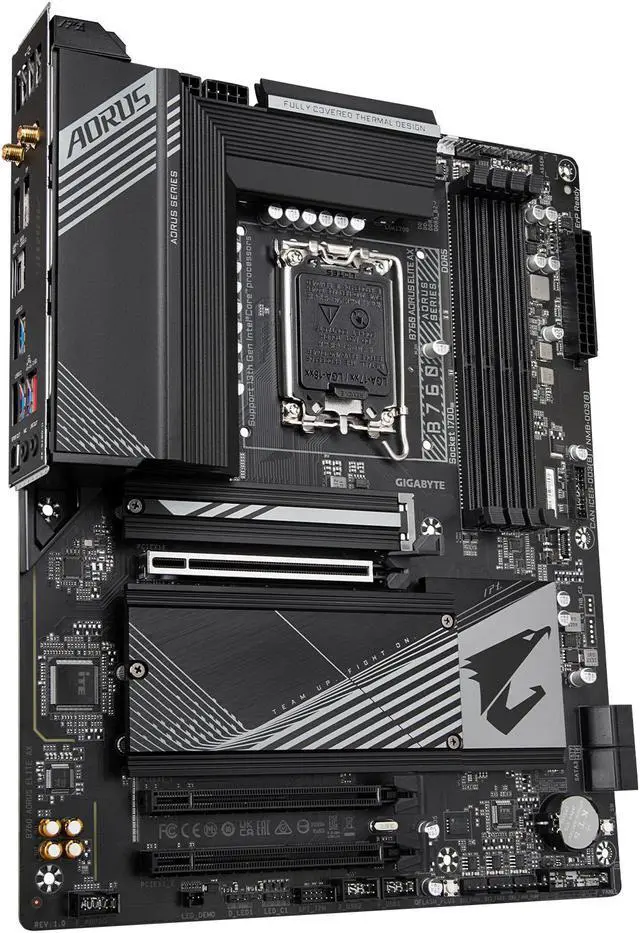 Alt view image 4 of 5 - GIGABYTE B760 AORUS ELITE AX LGA 1700 Intel B760 ATX Motherboard with DDR5, Triple M.2, PCIe 4.0, USB 3.2 Gen2X2 Type-C, WiFi 6E, 2.5GbE LAN, Q-Flash Plus, PCIe EZ-Latch