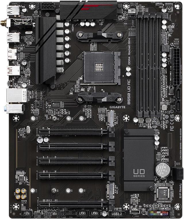 Alt view image 2 of 7 - GIGABYTE B550 UD AC AM4 AMD B550 SATA 6Gb/s ATX Motherboard