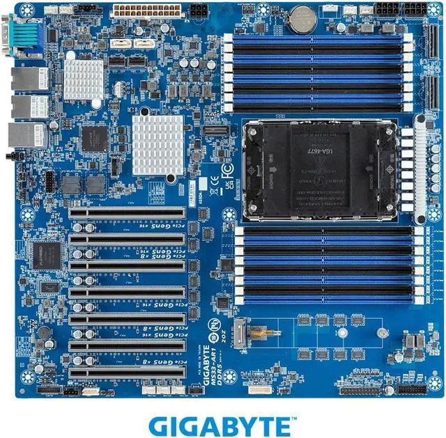 Alt view image 2 of 4 - GIGABYTE MS33-AR1 Extended ATX Server Motherboard, 4th Gen. Intel® Xeon® Scalable, Single processor, LGA 4677, Intel® C741 Chipset.