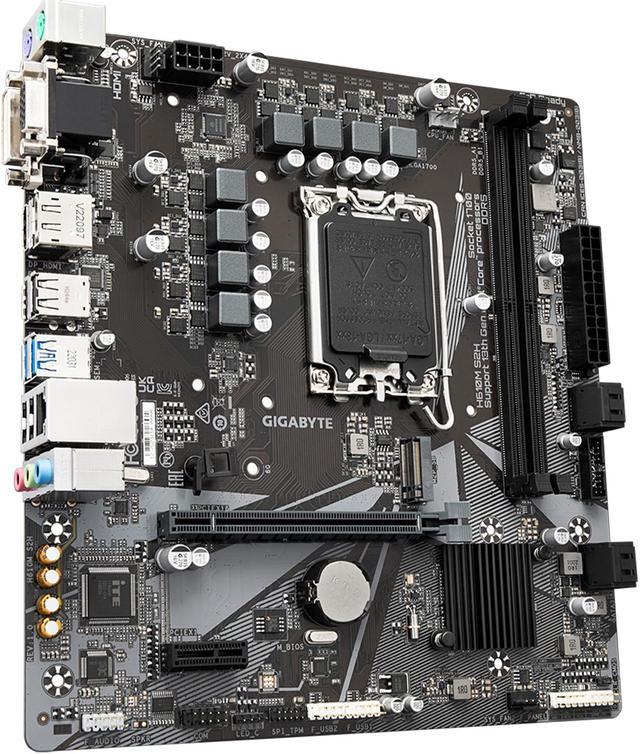 GIGABYTE H610M S2H H610 Intel LGA 1700 Micro ATX Motherboard with DDR5,  Single M.2, PCIe 4.0, USB 3.2 Gen1, Realtek GbE LAN