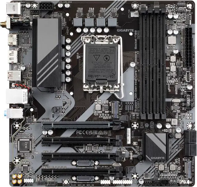 Alt view image 5 of 5 - GIGABYTE B760M C LGA 1700 Intel B760 M-ATX Motherboard with DDR5, M.2, PCIe 4.0, USB 3.2 Gen 2 Type-C, Realtek Wi-Fi 1GbE LAN, Q-Flash Plus, PCIe EZ-Latch