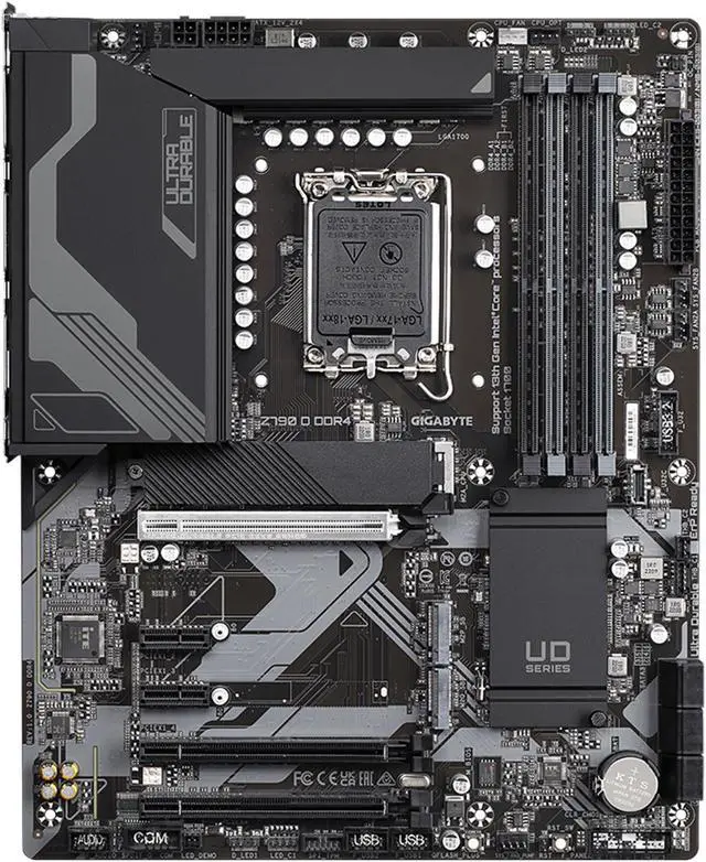 Alt view image 2 of 7 - GIGABYTE Z790 D DDR4 LGA 1700 Intel Z790 ATX Motherboard with DDR4, Triple M.2, PCIe 5.0, USB 3.2 Gen2X2 Type-C, 2.5GbE LAN, PCIe EZ-Latch, Multi-Key
