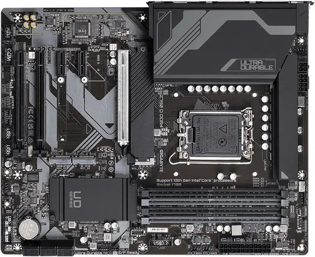 Alt view image 6 of 7 - GIGABYTE Z790 D DDR4 LGA 1700 Intel Z790 ATX Motherboard with DDR4, Triple M.2, PCIe 5.0, USB 3.2 Gen2X2 Type-C, 2.5GbE LAN, PCIe EZ-Latch, Multi-Key