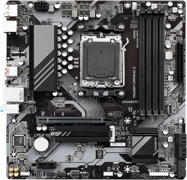 Alt view image 2 of 7 - GIGABYTE A620M GAMING X AM5 LGA 1718 AMD A620 M-ATX Motherboard with 5-Year Warranty, DDR5, PCIe 4.0 M.2, PCIe 4.0, USB 3.2 Gen1x2 Type-C, , Realtek 1GbE LAN, Q-Flash Plus, PCIe EZ-Latch