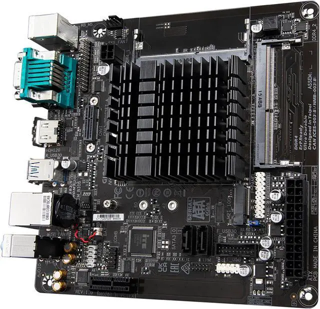 Alt view image 5 of 5 - GIGABYTE N4120I H SoC Intel N4120 Mini-ITX Motherboard with DDR4, Single M.2, PCIe 2.0, 2x USB 3.2 Gen1 Type-C, 2x USB 2.0, 1GbE LAN