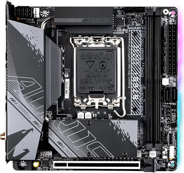 Alt view image 4 of 7 - GIGABYTE B760I AORUS PRO LGA 1700 Intel B760 DDR5 SATA 6Gb/s Mini ITX Motherboard