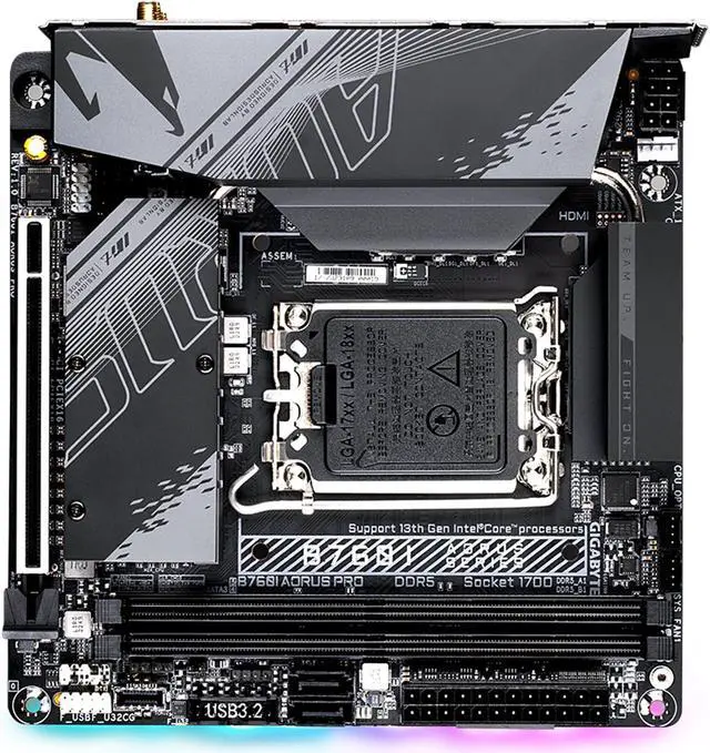 Alt view image 6 of 7 - GIGABYTE B760I AORUS PRO LGA 1700 Intel B760 DDR5 SATA 6Gb/s Mini ITX Motherboard