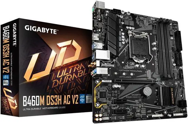 Refurbished: GIGABYTE B460M DS3H AC V2-Y1 LGA 1200 Micro ATX Intel