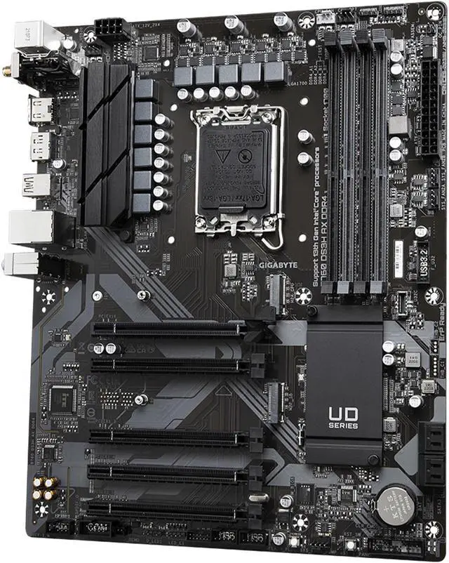 Alt view image 4 of 7 - GIGABYTE B760 DS3H AX DDR4 LGA 1700 Intel B760 ATX Motherboard with DDR4, M.2, PCIe 4.0, USB 3.2 Gen 2 Type-C, WiFi 6E Realtek GbE LAN, Q-Flash Plus, PCIe EZ-Latch