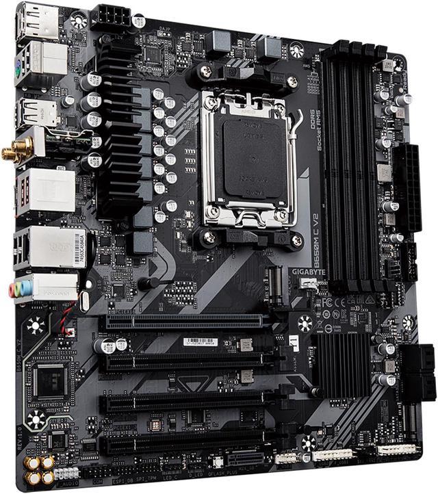 GIGABYTE B650M C V2 AM5 LGA 1718 AMD B650 M-ATX Motherboard with 5-Year  Warranty