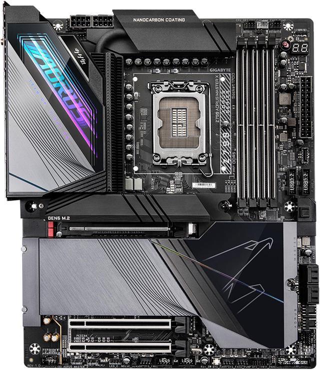 GIGABYTE Z790 AORUS Master (LGA 1700/ Intel Z790/ EATX/ DDR5/ 5* M.2/ PCIe  5.0/ USB 3.2 Gen2X2 Type-C/Intel WiFi 6E/ Marvell AQtion 10GbE LAN/Q-Flash  Plus/EZ-Latch Plus/placa-mãe para jogos)